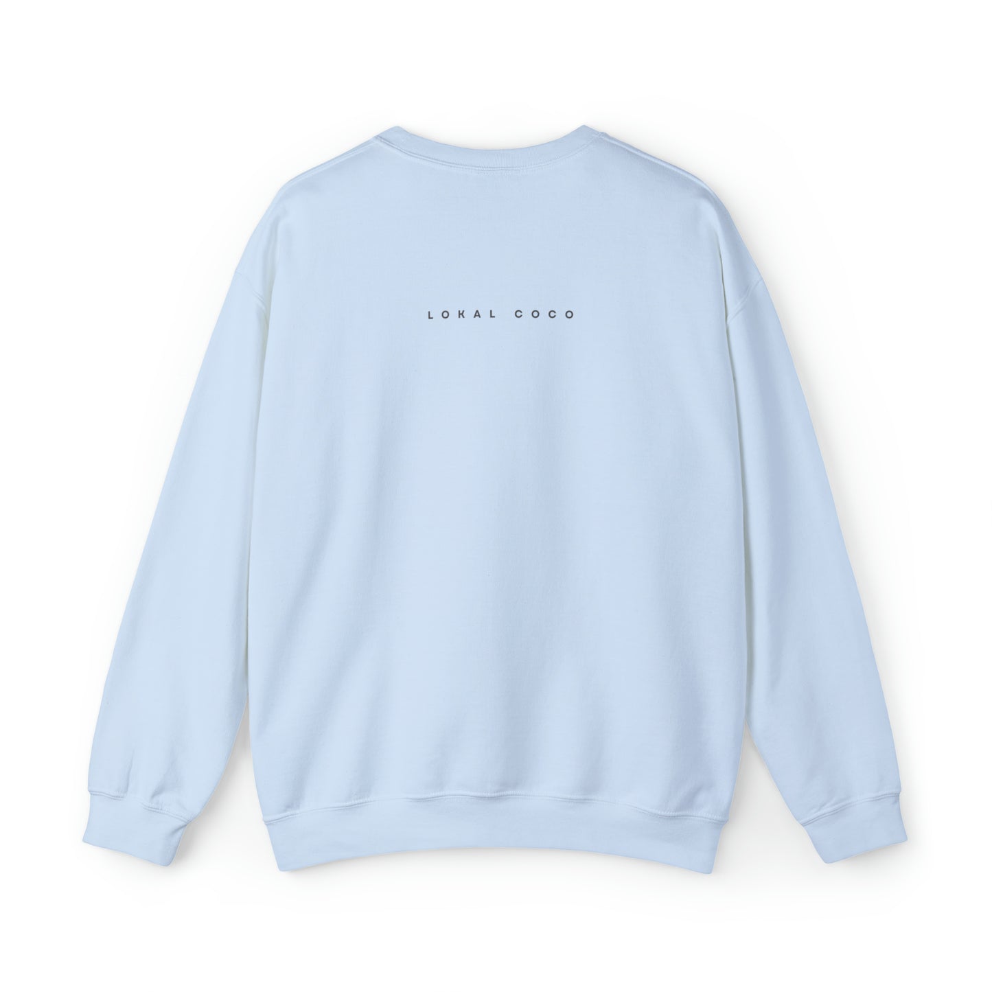 The back of the Raised on Picanha Crewneck Sweatshirt in light blue