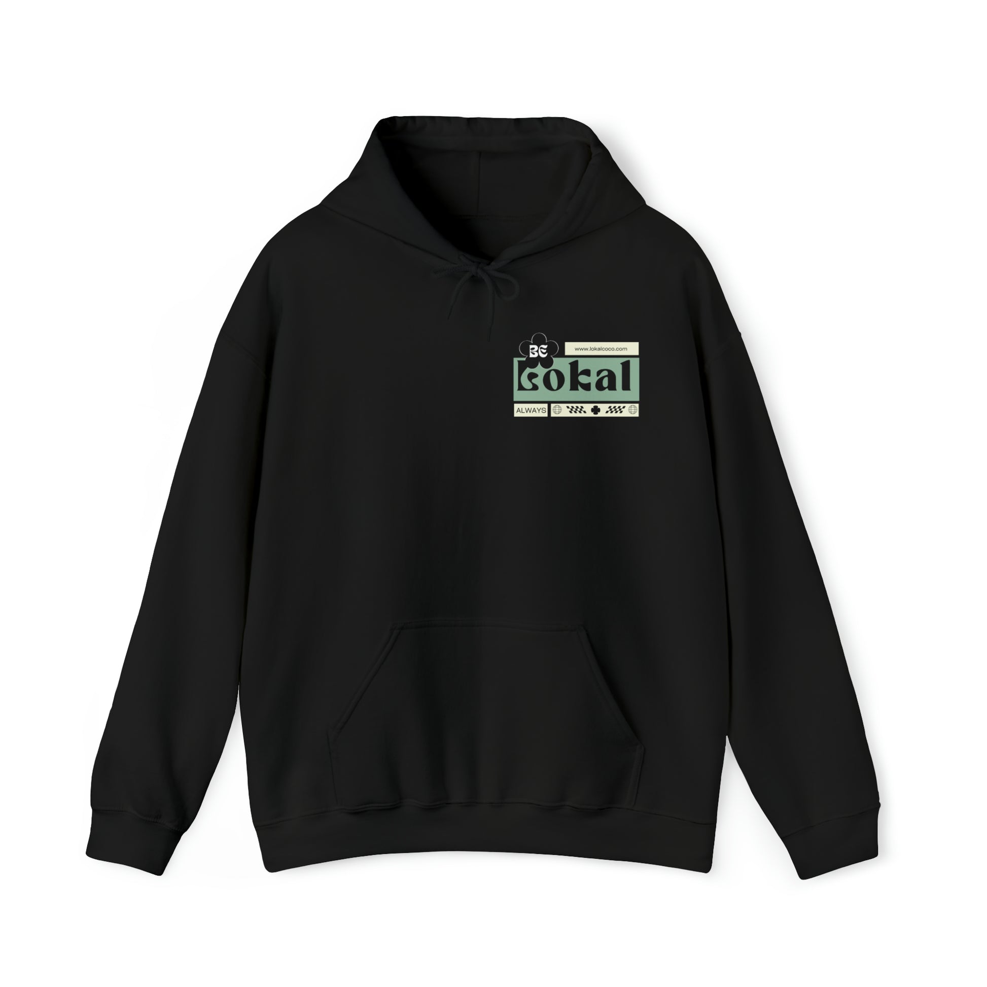 Lokal Coco "Be Lokal" Hoodie Logo in black