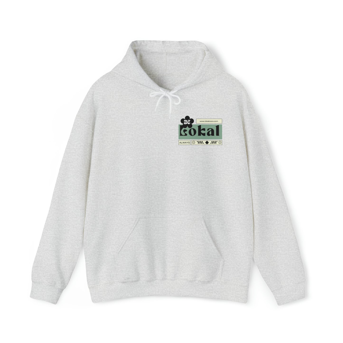 Lokal Coco "Be Lokal" Hoodie Logo in ash