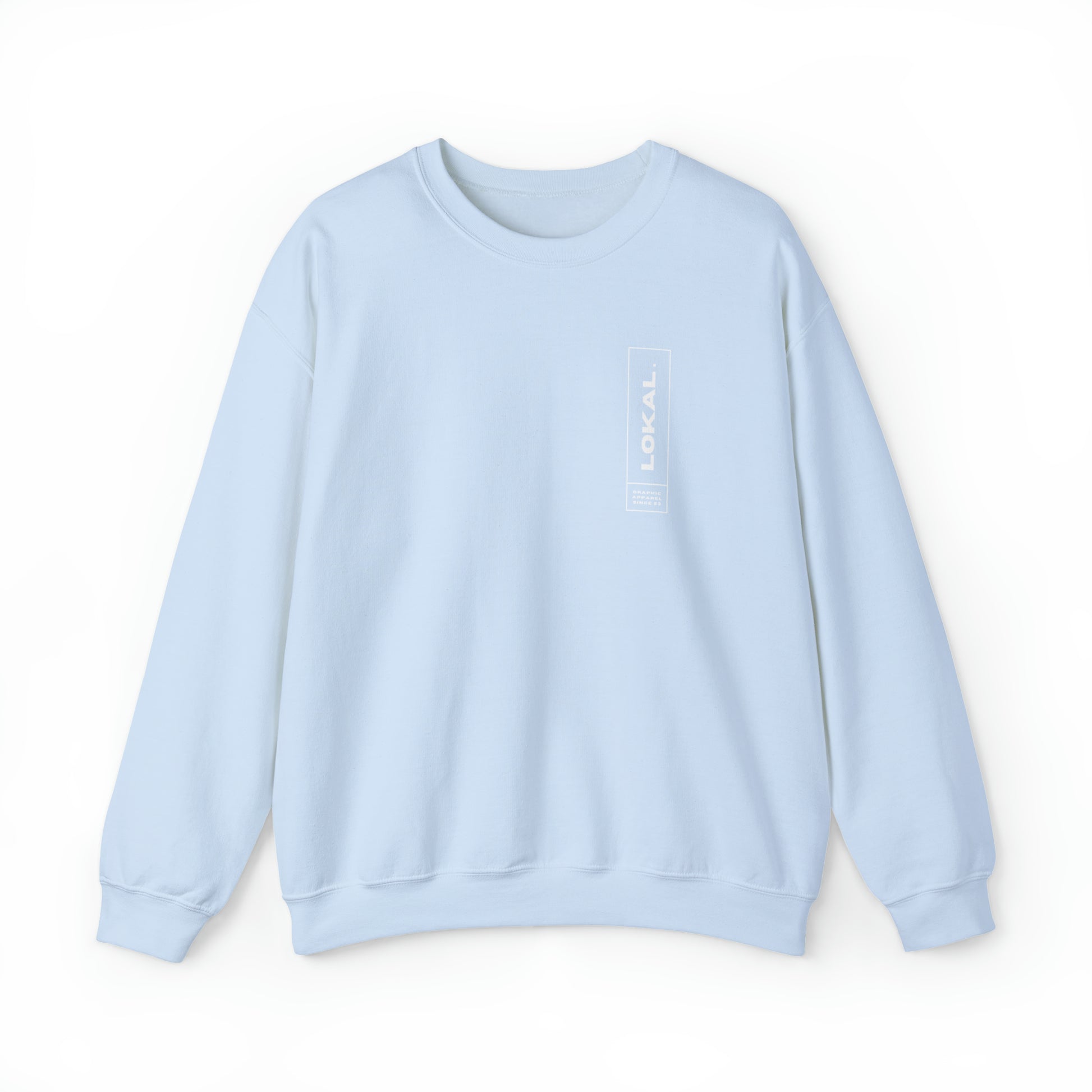 Lokal Coco Graphic Apparel Since 2023 Crewneck Sweatshirt in light blue