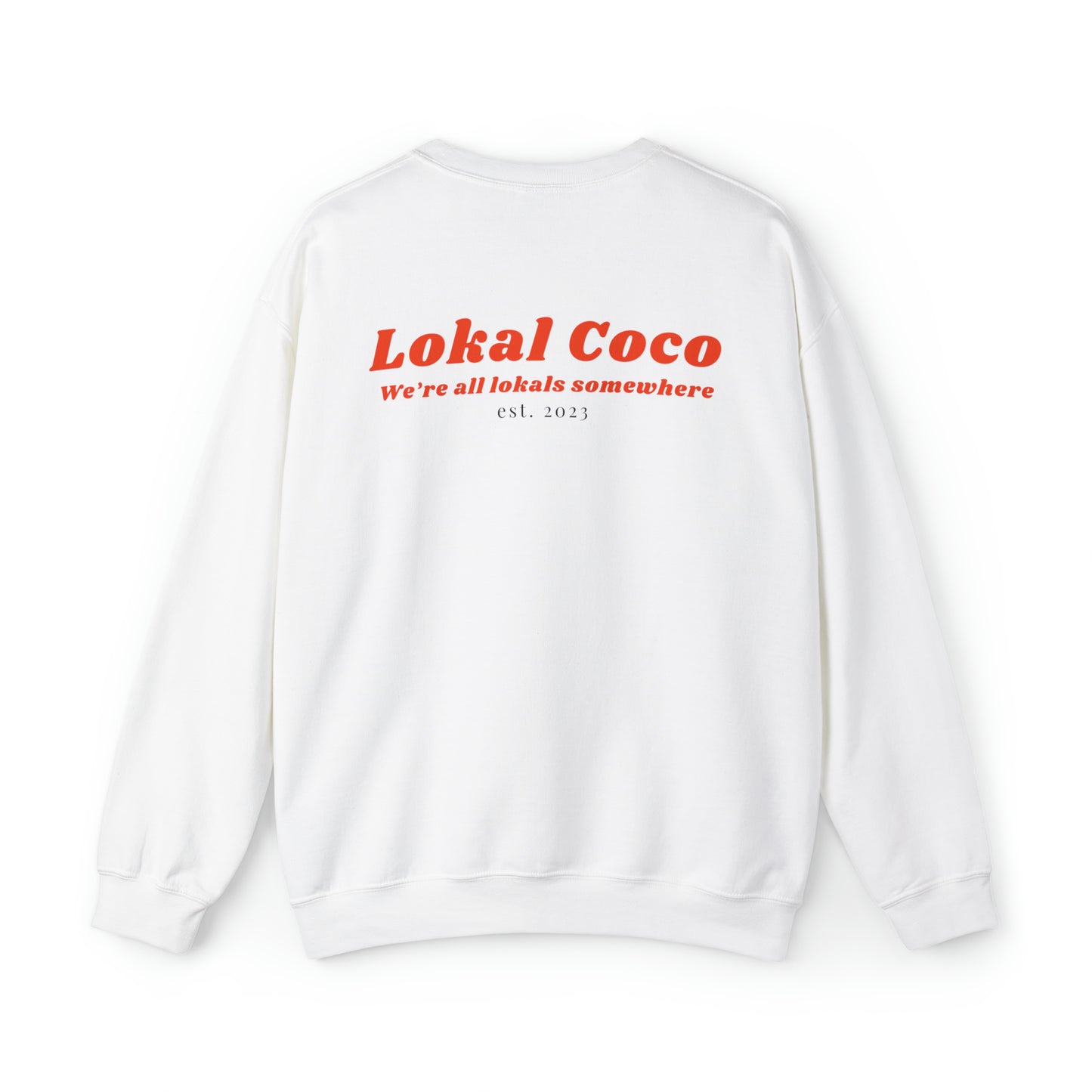 The back of Send Noodles Sweatshirt | Noodle Lover Crewneck Sweater in white
