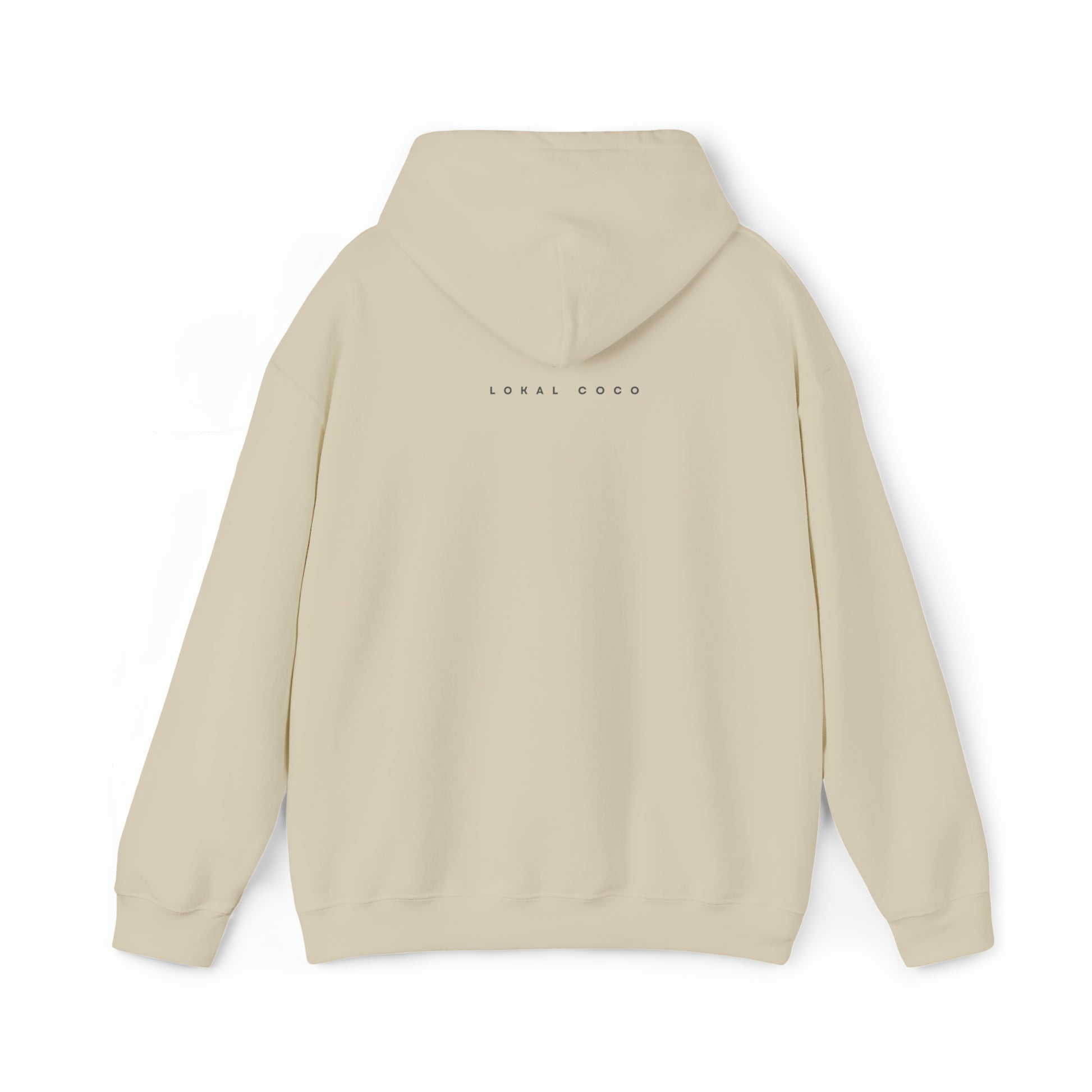  The back of the Raised on Picanha Hoodie in sand