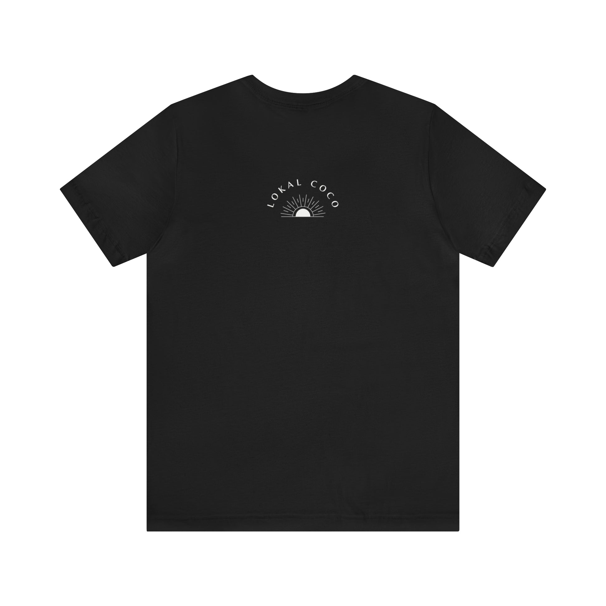 The back of the Pão De Queijo Brigadeiro Coxinha & Guaraná Brazil Food t-shirt in black